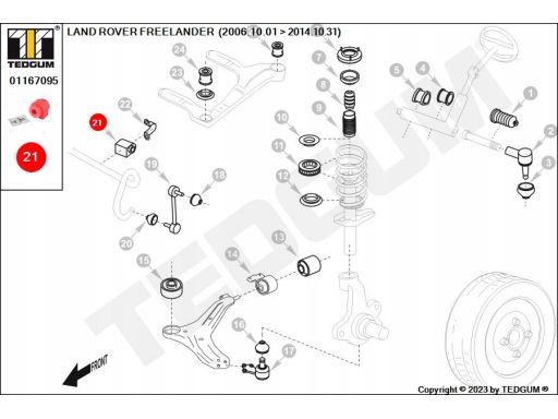 Silentblock Wahacza 01167095