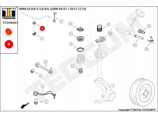 Silentblock Wahacza Ted58261