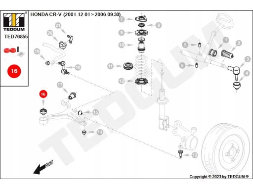 Silentblock Wahacza Ted76855