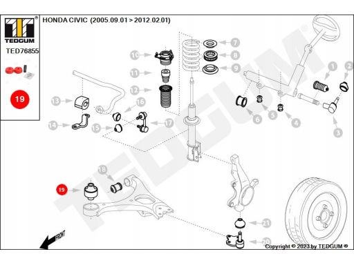 Silentblock Wahacza Ted76855