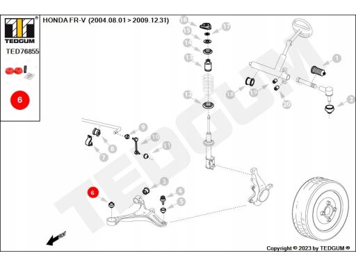 Silentblock Wahacza Ted76855