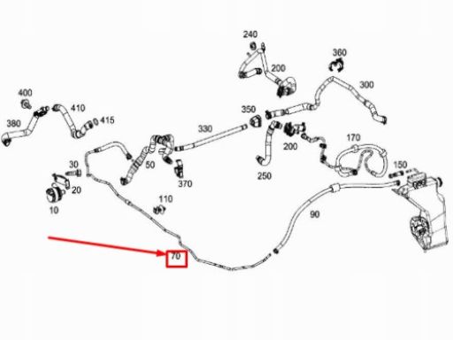 Przewód wody cyrkulacji Mercedes W205 A2058305705