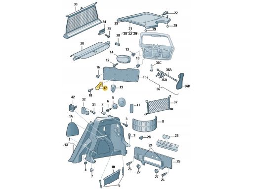 Skoda OE 5J0827895 uchwyt klapy bagażnika