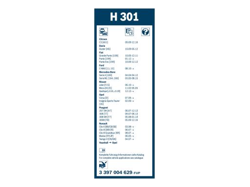 Pióro Wycieraczki 3 397 004 629