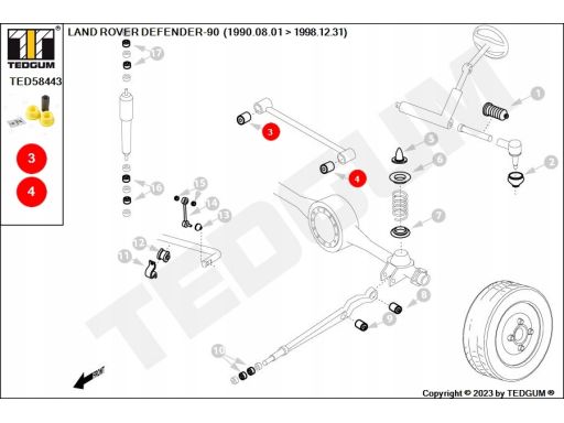 Silentblock Wahacza Ted58443