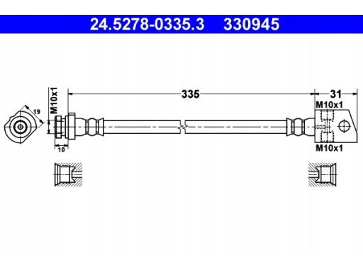 Przewód Hamulcowy Elastyczny 24.5278-0335.3