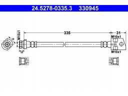 Przewód Hamulcowy Elastyczny 24.5278-0335.3