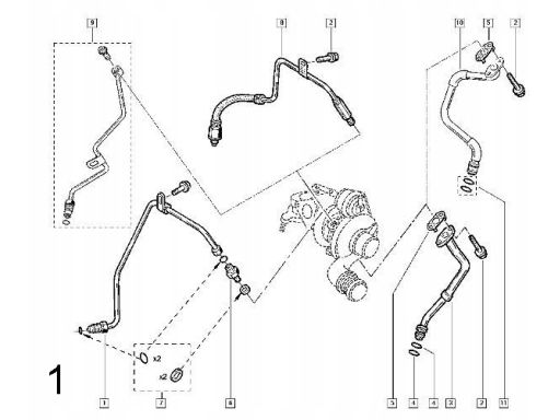 Zestaw Montażowy Turbosprężarki 715.350