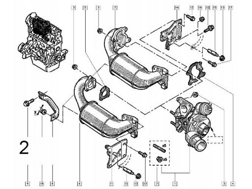 Zestaw Montażowy Turbosprężarki 715.350