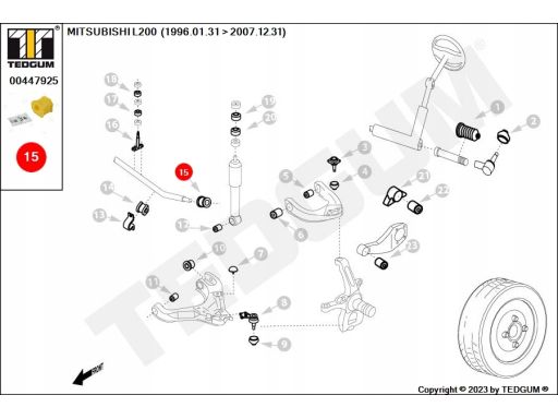 Silentblock Wahacza 00447925