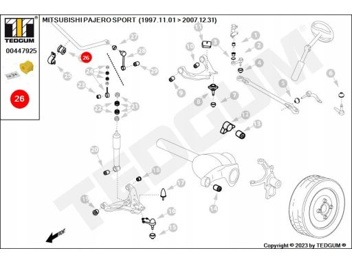 Silentblock Wahacza 00447925