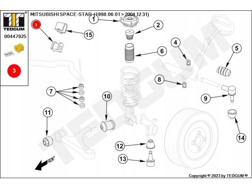 Silentblock Wahacza 00447925