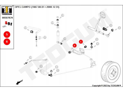 Silentblock Wahacza 00507674