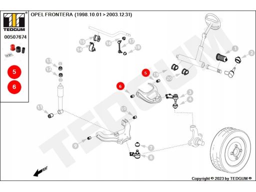 Silentblock Wahacza 00507674