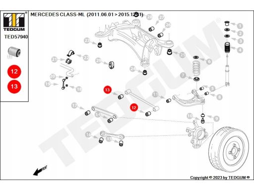 Silentblock Wahacza Ted57940