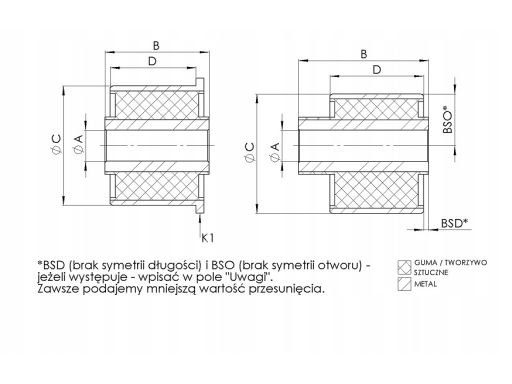 Silentblock Wahacza Ted57940