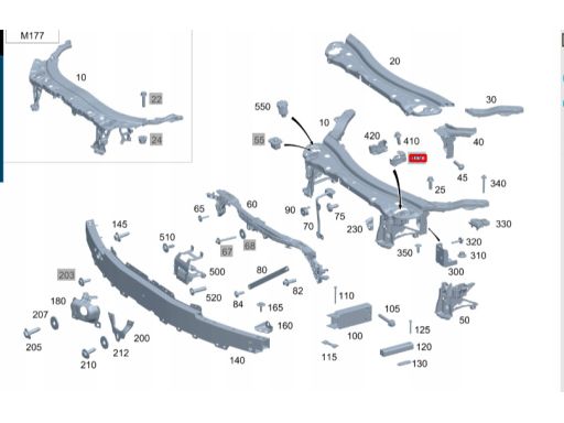 Zamek rygiel maski w pas Mercedes W213 A2138804106 NOWY ORI