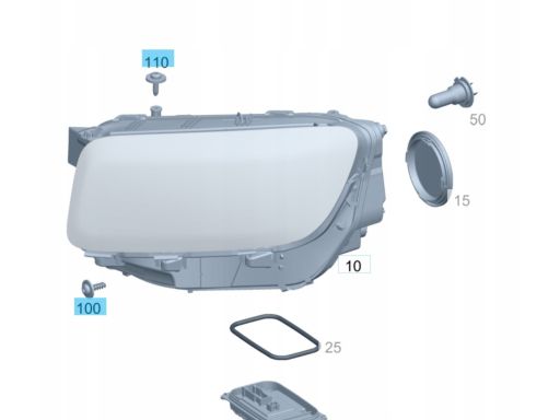 Śruba Lampy Reflektora Komplet Na Jedną Stronę Mercedes Glb X247
