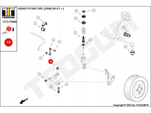 Silentblock Wahacza Ted73940