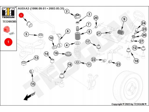 Silentblock Wahacza Ted99395