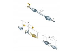 Audi Volkswagen Osłona Przegubu Wewnętrznego Wewnętrzna 5Q0498201E