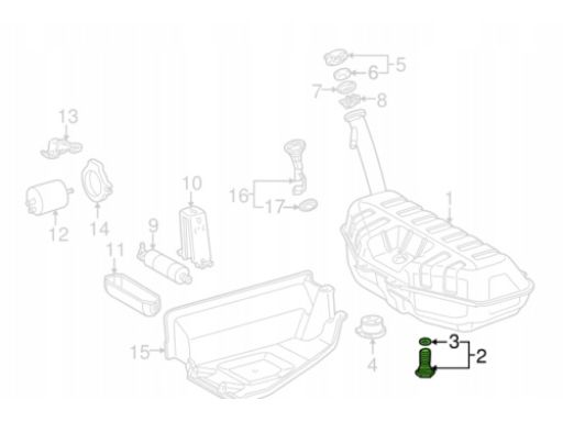 Filtra paliwa zbiornika Mercedes W109 W110 W115 W123 W124 W210 W460 W4