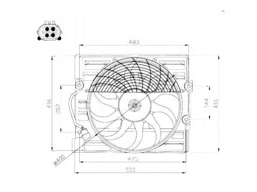 Wentylator Chłodnicy Silnika 47214