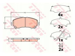 Klocek Hamulcowy Kpl. Gdb3648