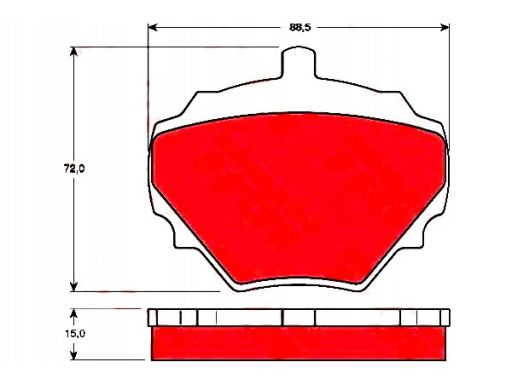 Klocek Hamulcowy Kpl. Gdb974