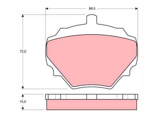 Klocek Hamulcowy Kpl. Gdb974