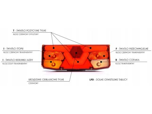 1054 Lampa Tylna 1054 W138L Waś