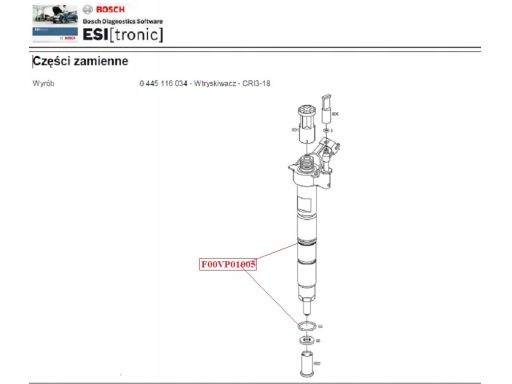 F 00V P01 005 Uszczelniacz F 00V P01 005 Bosch