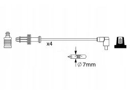 0 986 357 240 Zestaw Przewodów Zapłonowych 0 986 357 240 Bosch