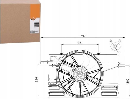 47412 Wentylator Chłodnicy Silnika Nrf 47412 Nrf