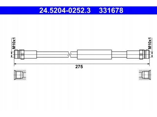 24.5204-0252.3 Przewód Hamulcowy Elastyczny 24.5204-0252.3 Ate