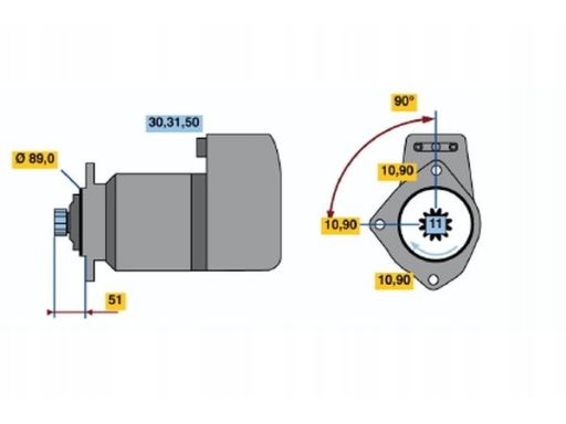 0 986 011 480 Rozrusznik 0 986 011 480 Bosch