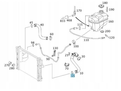 Uszczelka przewodu chłodnicy oring 39,3 mm Mercedes A0269976745 OEM No