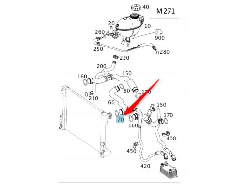 Uszczelka przewodu chłodnicy oring 39,3 mm Mercedes A0269976745 OEM No