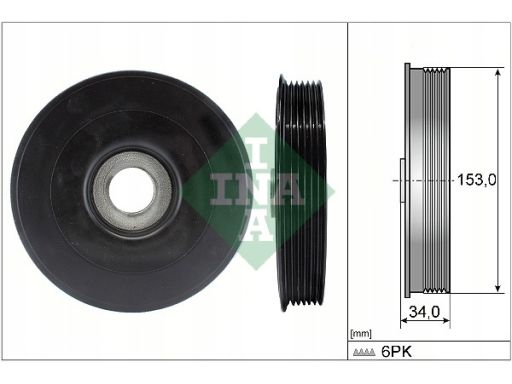 544 0079 10 Koło Pasowe Wału Korbowego 544 0079 10 Ina