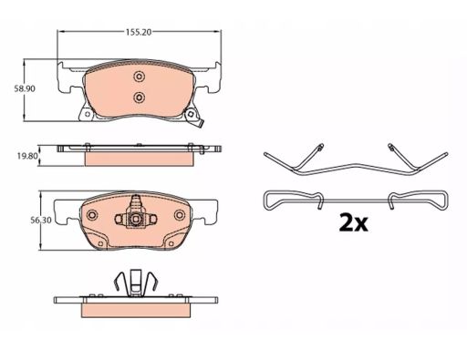 Klocek Hamulcowy Kpl. Gdb2138