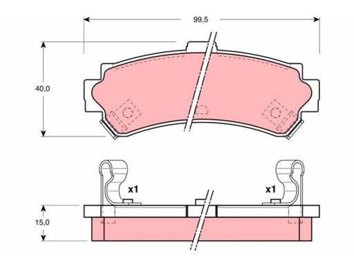 Klocek Hamulcowy Kpl. Gdb3115