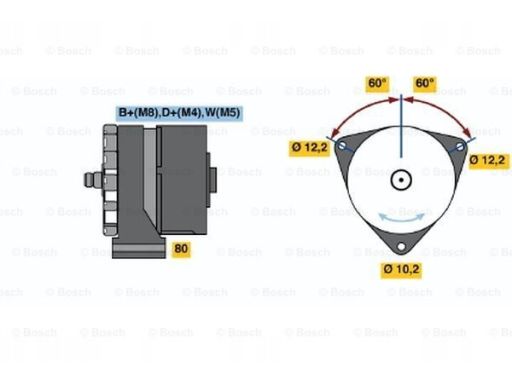0 986 037 440 Alternator 0 986 037 440 Bosch