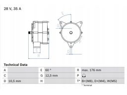 0 986 037 440 Alternator 0 986 037 440 Bosch