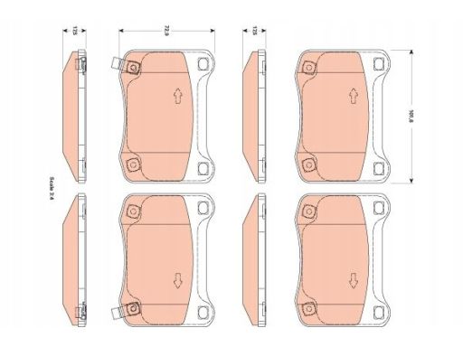 Klocek Hamulcowy Kpl. Gdb3504