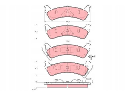 Klocek Hamulcowy Kpl. Gdb4041