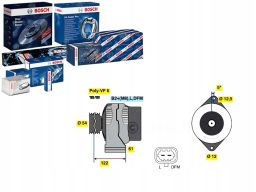 0 986 080 370 Alternator 0 986 080 370 Bosch