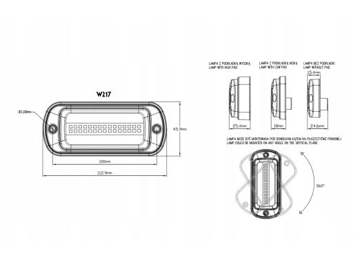 1470 Światło Ostrzegawcze Obrotowe 1470 W217 Waś