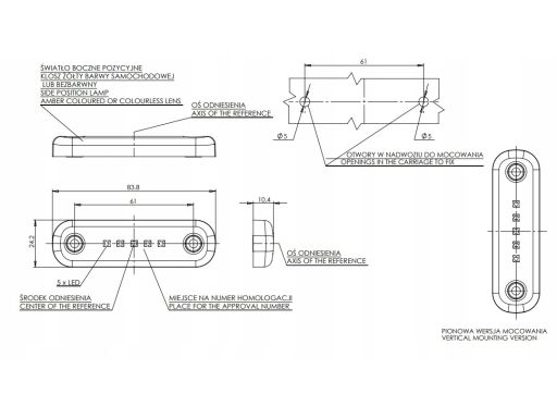 713 Światło Obrysowe 713 W97.2 Waś