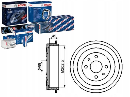 0 986 477 109 Bęben Hamulcowy Bosch