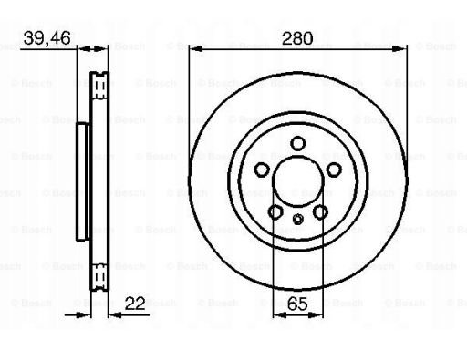 0 986 479 156 Tarcza Hamulcowa Bosch
